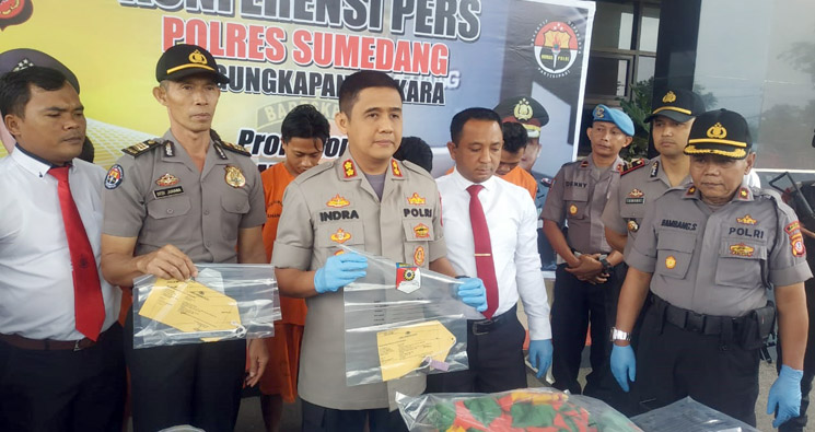 Satreskrim Amankan 5 Tersangka C3 dan Pemerkosaan di Wilayah Hukum Polres Sumedang