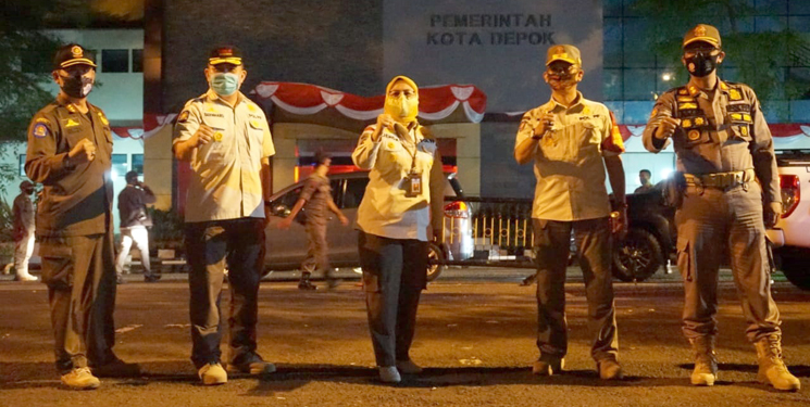Cegah Covid 19 Direktur Pol PP dan Linmas Turut Serta Operasi Gabungan di Depok 3