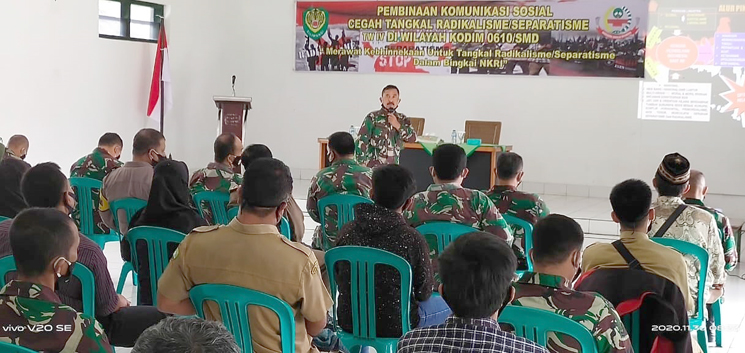 Kodim 0610Sumedang Laksanakan Komunikasi Sosial Cegah Tangkal Radikalisme dan Separatisme