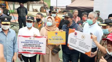 Di Posko Bencana Cimanggung Wabup Sumedang Menerima Kunjungan Kerja Spesifik Komisi VIII DPR RI