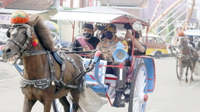 Inovasi Pencegahan Covid 19 Kapolres Sumedang Launching Delman Prokes