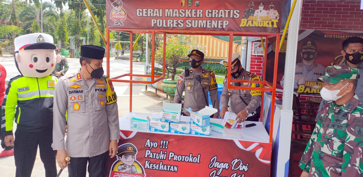 Polres Sumenep Launching Gerai Masker Gratis untuk Masyarakat 1