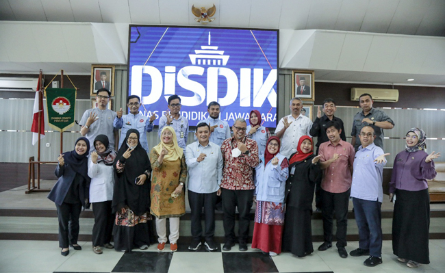 Rapat Evaluasi Pendidikan Anti-Korupsi bersama KPK di Kantor Disdik Jabar, Kota Bandung, Selasa (23/08/2022).