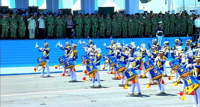 Praja IPDN pada acara Upacara Gelar Pasukan Operasional dan Kehormatan Militer di Pusdiklat Kopassus, Batu Jajar, Kabupaten Bandung Barat, Bandung (10/8/2025). (Foto: Istimewa)
