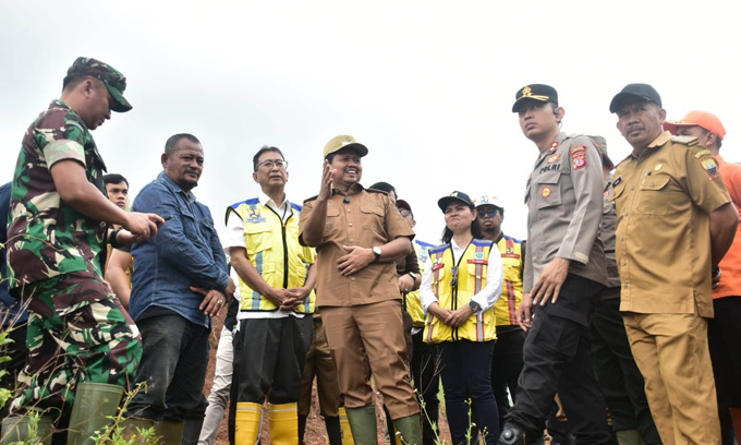 Bupati Sumedang Tinjau Kondisi Bendung Cihamerang
